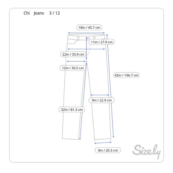 Chi Jeans SF Women's 12 (3)‎ Denim Dark Denim Straight Leg Diamond Crotch (0365) - Picture 3 of 13